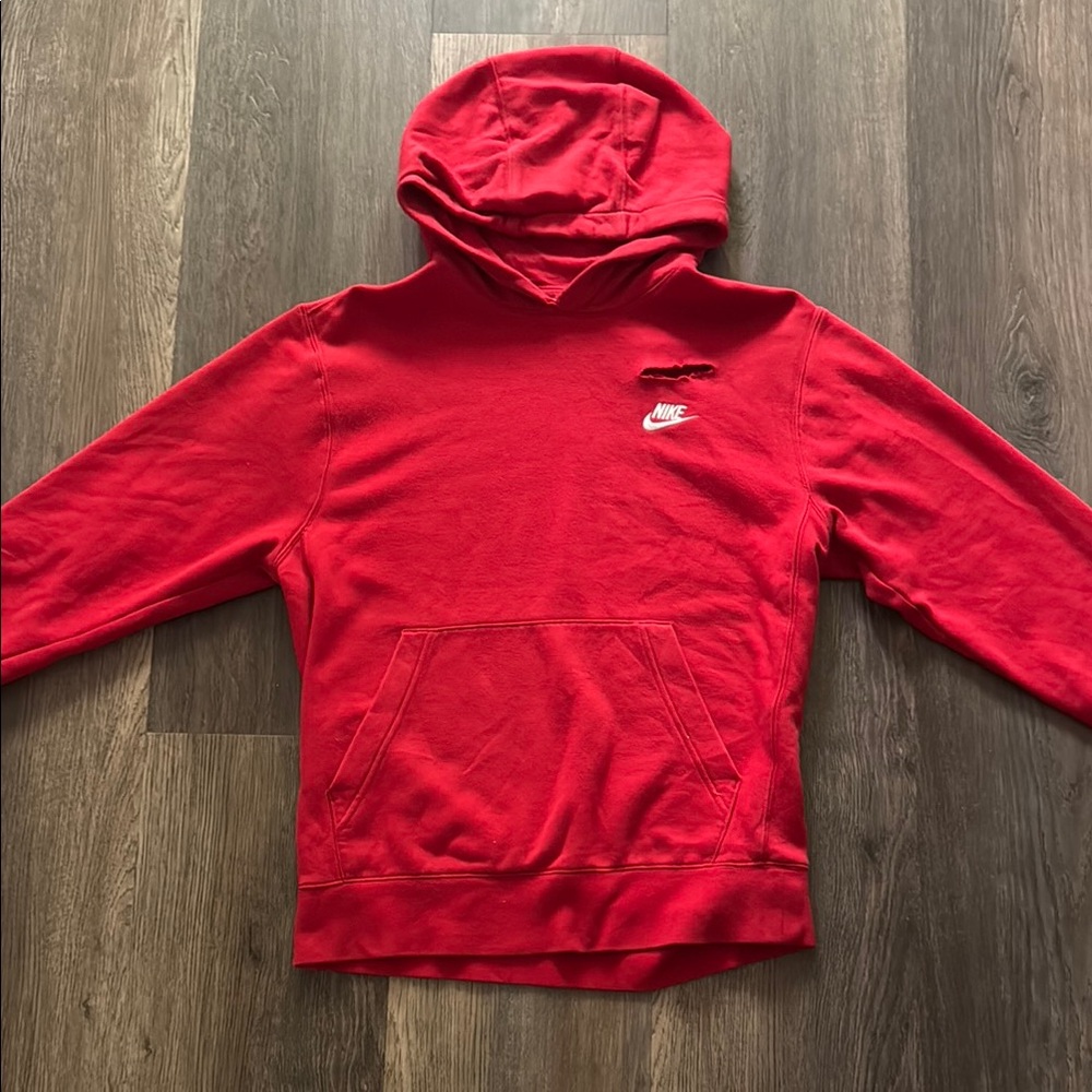 Red Nike Pullover Hoodie